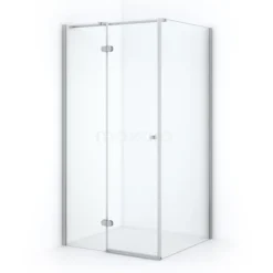 Amber Douchecabine | 100x90 Cm Chroom Helder Glas Draaideur Rechthoek