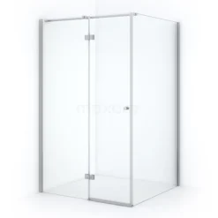 Amber Douchecabine | 110x110 Cm Chroom Helder Glas Draaideur Vierkant