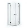 Amber Douchecabine | 70x70 Cm Mat Zwart Helder Glas Draaideur Vierkant