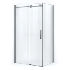 Crystal Allure Douchecabine | 110x100 Cm Chroom Helder Glas Schuifdeur Rechthoek