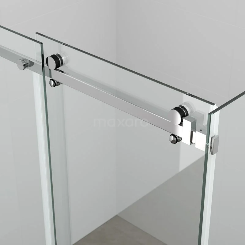 Crystal Allure Douchecabine | 110x80 Cm Chroom Helder Glas Schuifdeur Rechthoek - Afbeelding 3