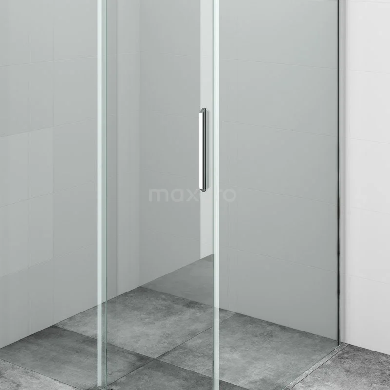 Crystal Allure Douchedeur | 120 Cm Chroom Helder Glas Schuifdeur - Afbeelding 2