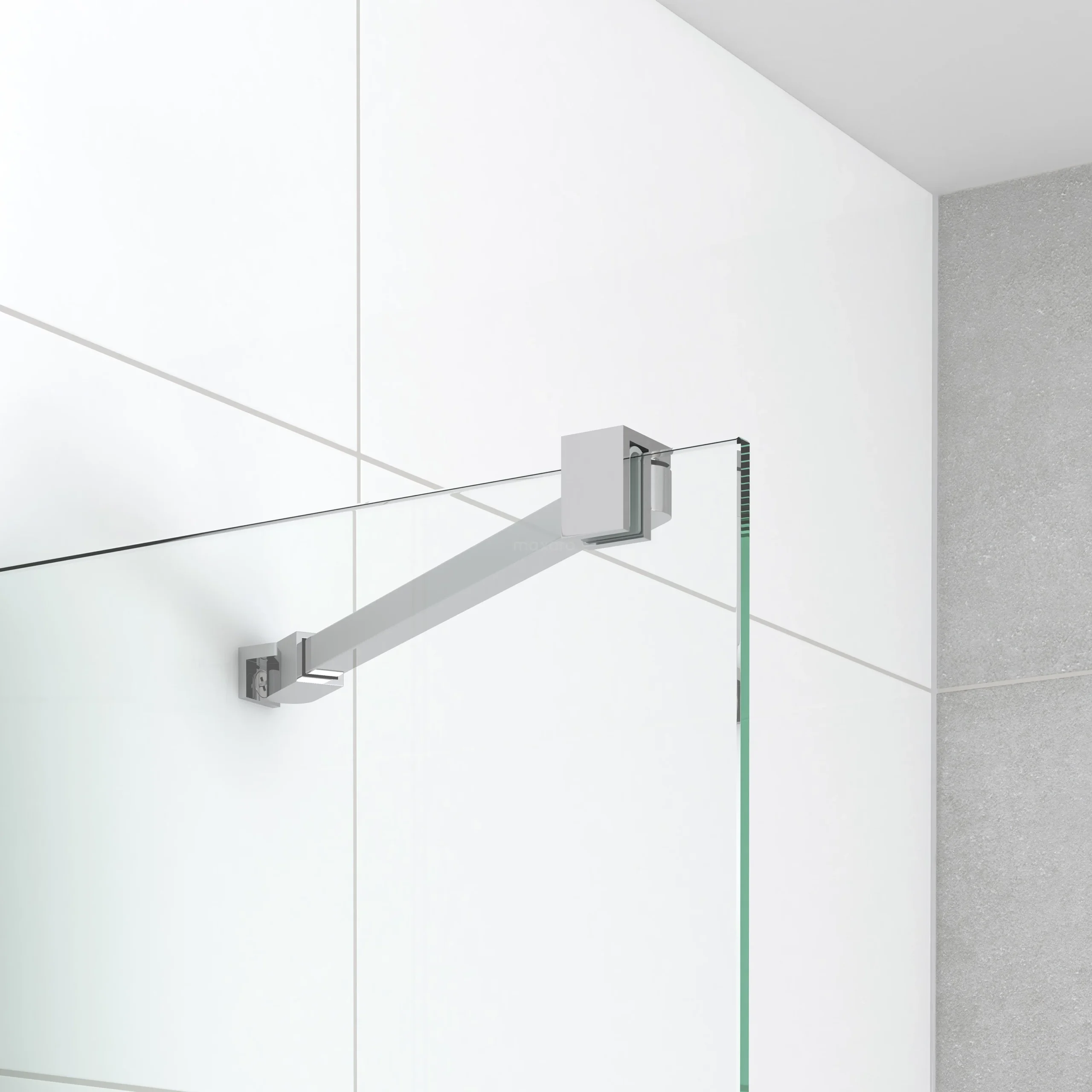 Diamond Douchecabine | 100x100 Cm Chroom Helder Glas Draaideur Kwartrond - Afbeelding 5