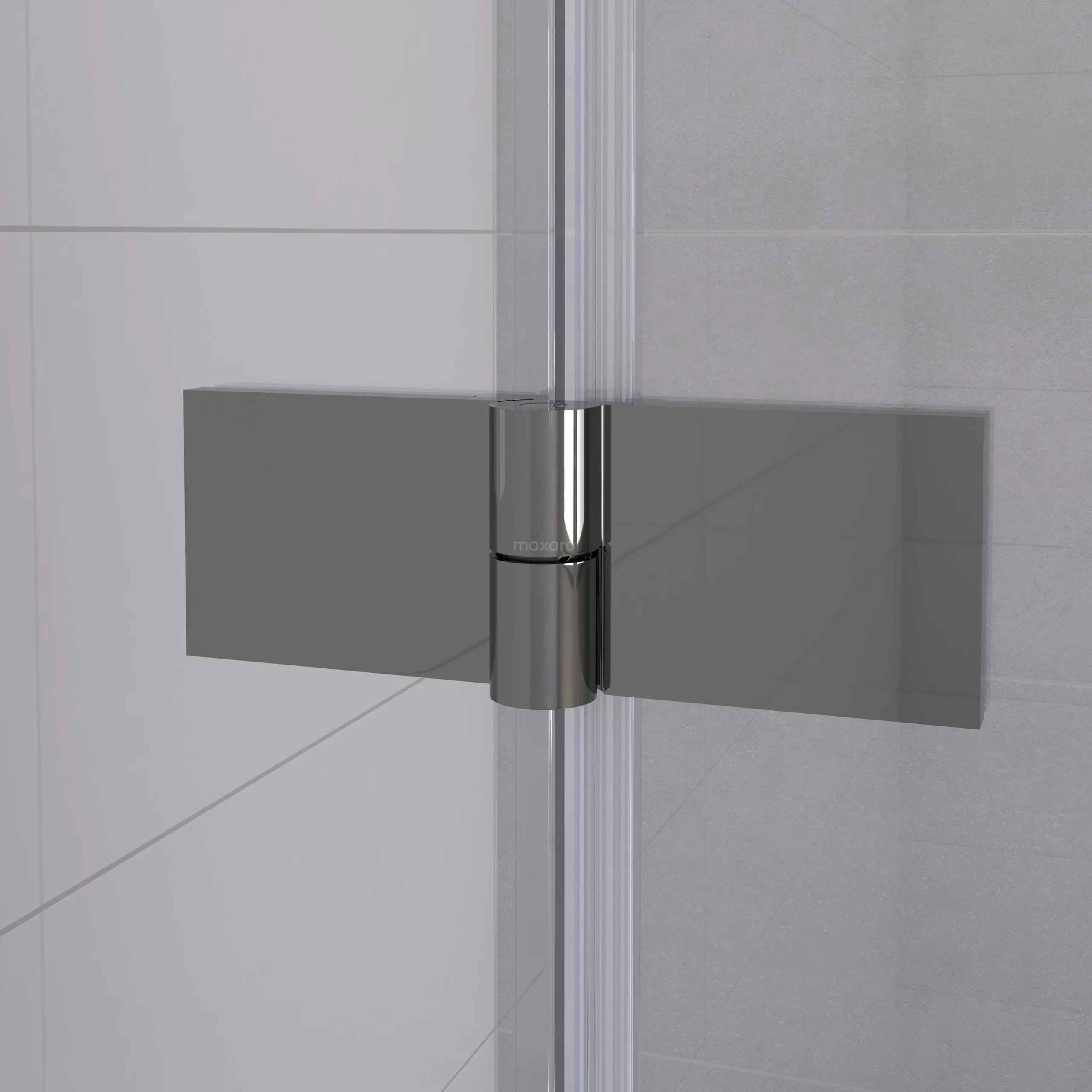 Diamond Douchecabine | 100x100 Cm Zwart Chroom Rookglas Draaideur Vierkant - Afbeelding 3