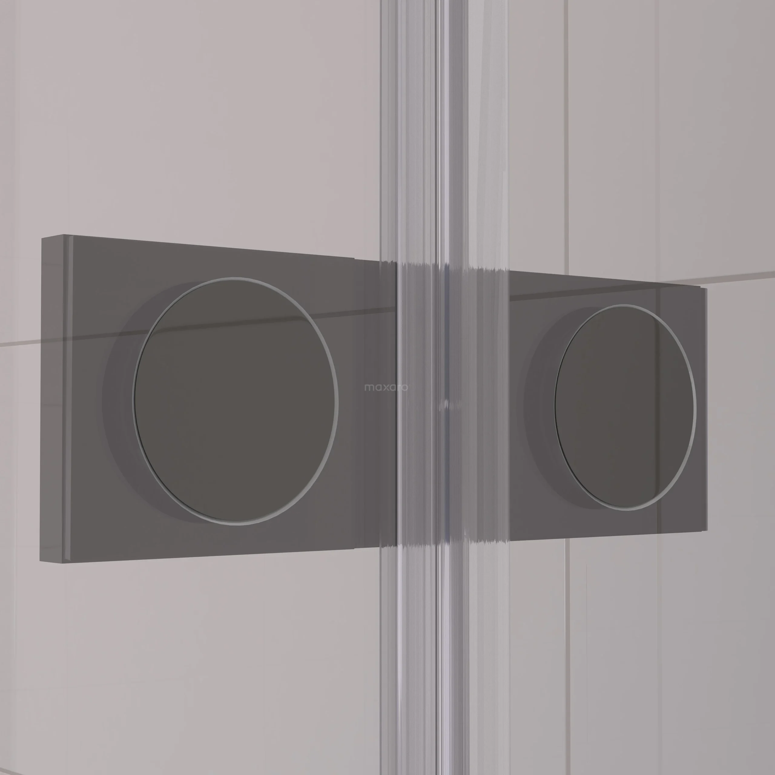 Diamond Douchecabine | 100x100 Cm Zwart Chroom Rookglas Draaideur Vierkant - Afbeelding 4