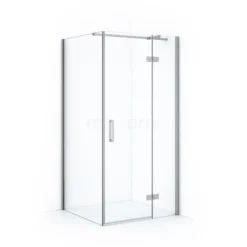 Diamond Douchecabine | 100x80 Cm Chroom Helder Glas Draaideur Rechthoek