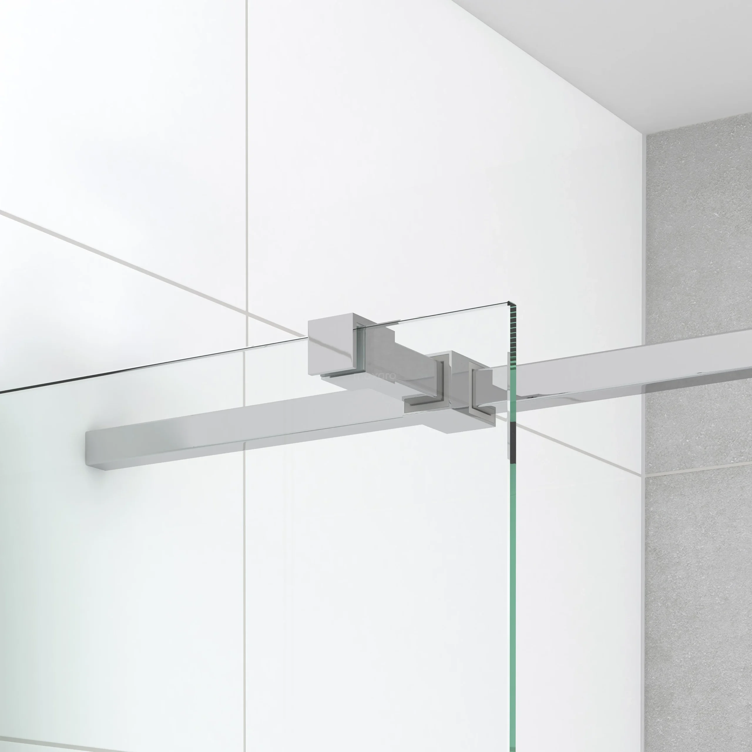 Diamond Douchecabine | 100x80 Cm Chroom Helder Glas Draaideur Rechthoek - Afbeelding 6