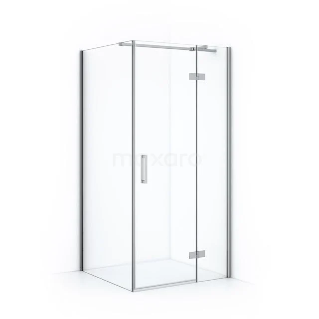 Diamond Douchecabine | 100x80 Cm Chroom Helder Glas Draaideur Rechthoek