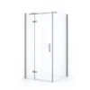 Diamond Douchecabine | 100x80 Cm Rvs Helder Glas Draaideur Rechthoek