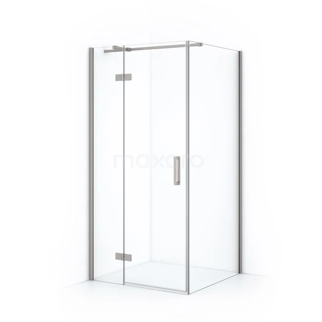 Diamond Douchecabine | 100x80 Cm Rvs Helder Glas Draaideur Rechthoek