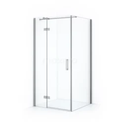 Diamond Douchecabine | 100x90 Cm Chroom Helder Glas Draaideur Rechthoek
