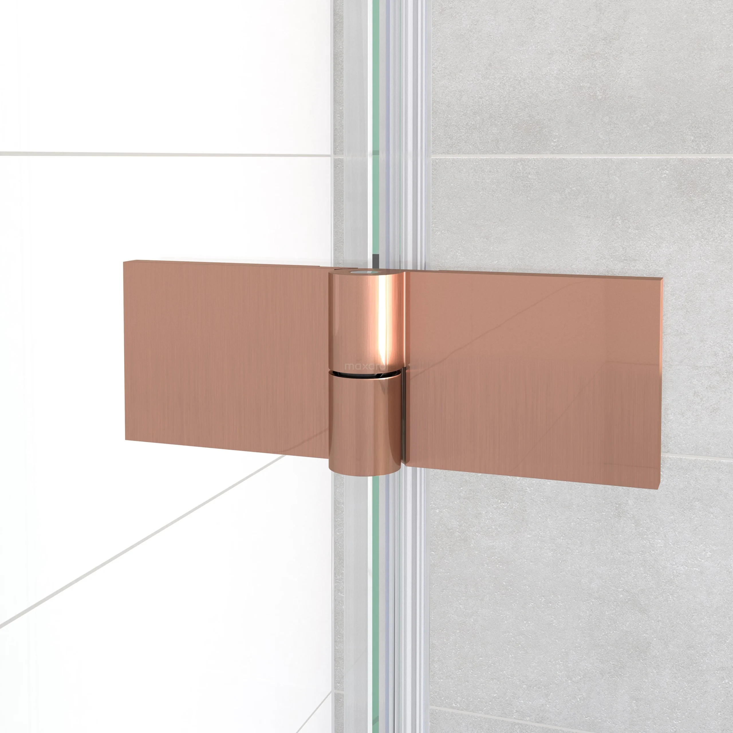 Diamond Douchecabine | 100x90 Cm Koper Helder Glas Draaideur Rechthoek - Afbeelding 3