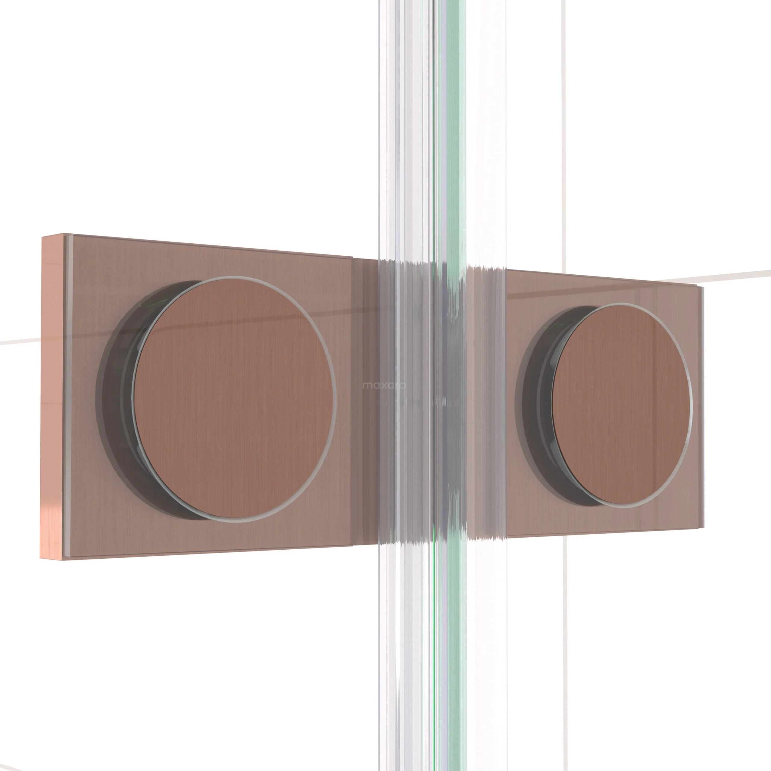 Diamond Douchecabine | 110x80 Cm Koper Helder Glas Draaideur Rechthoek - Afbeelding 4