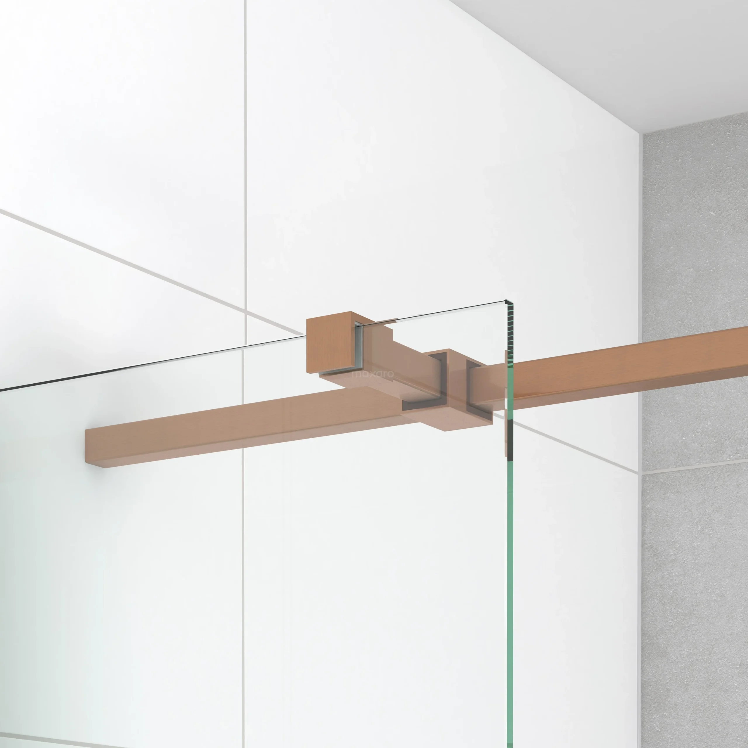 Diamond Douchecabine | 110x80 Cm Koper Helder Glas Draaideur Rechthoek - Afbeelding 6