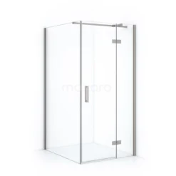 Diamond Douchecabine | 110x90 Cm Rvs Helder Glas Draaideur Rechthoek