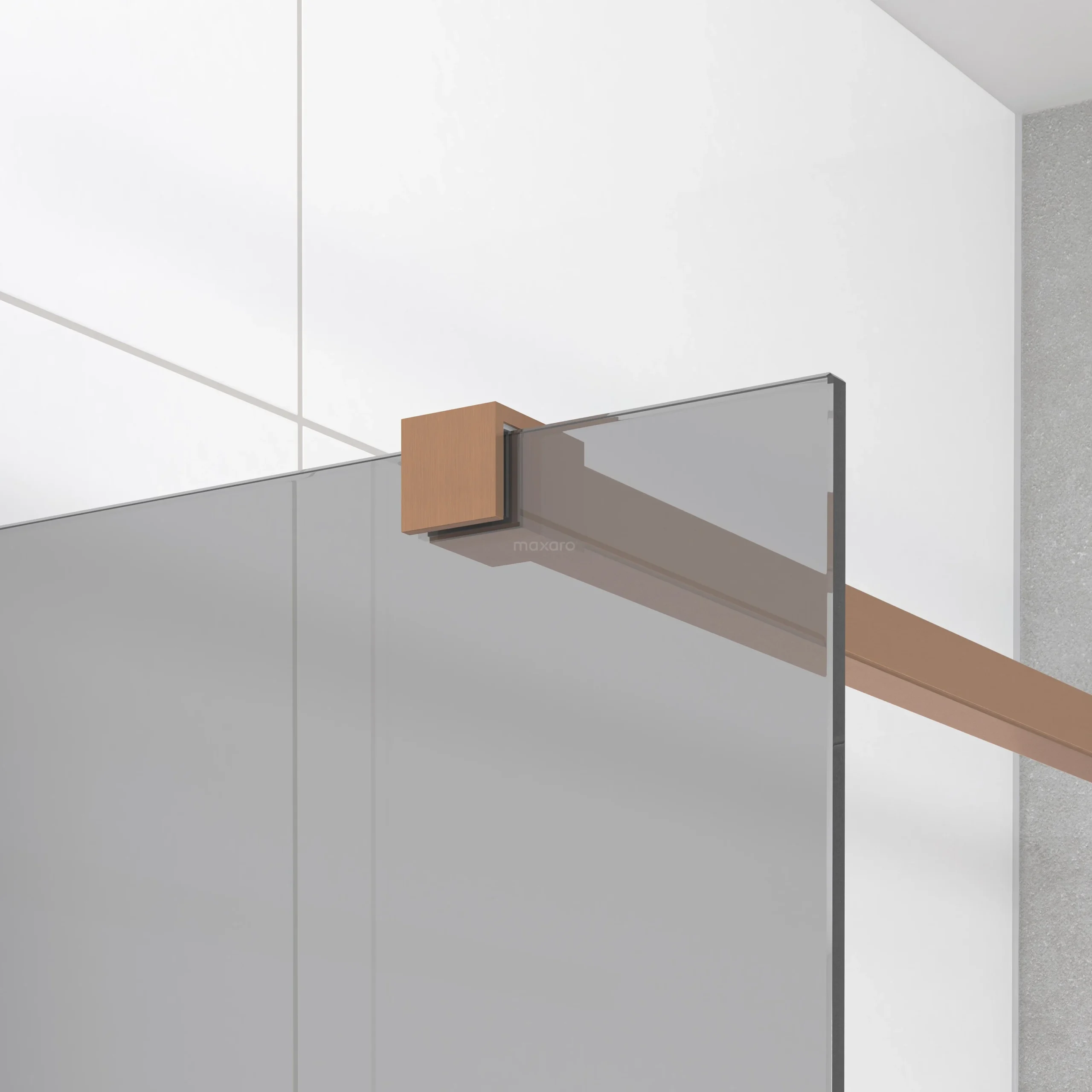 Diamond Douchecabine | 120x100 Cm Koper Rookglas Draaideur Rechthoek - Afbeelding 5