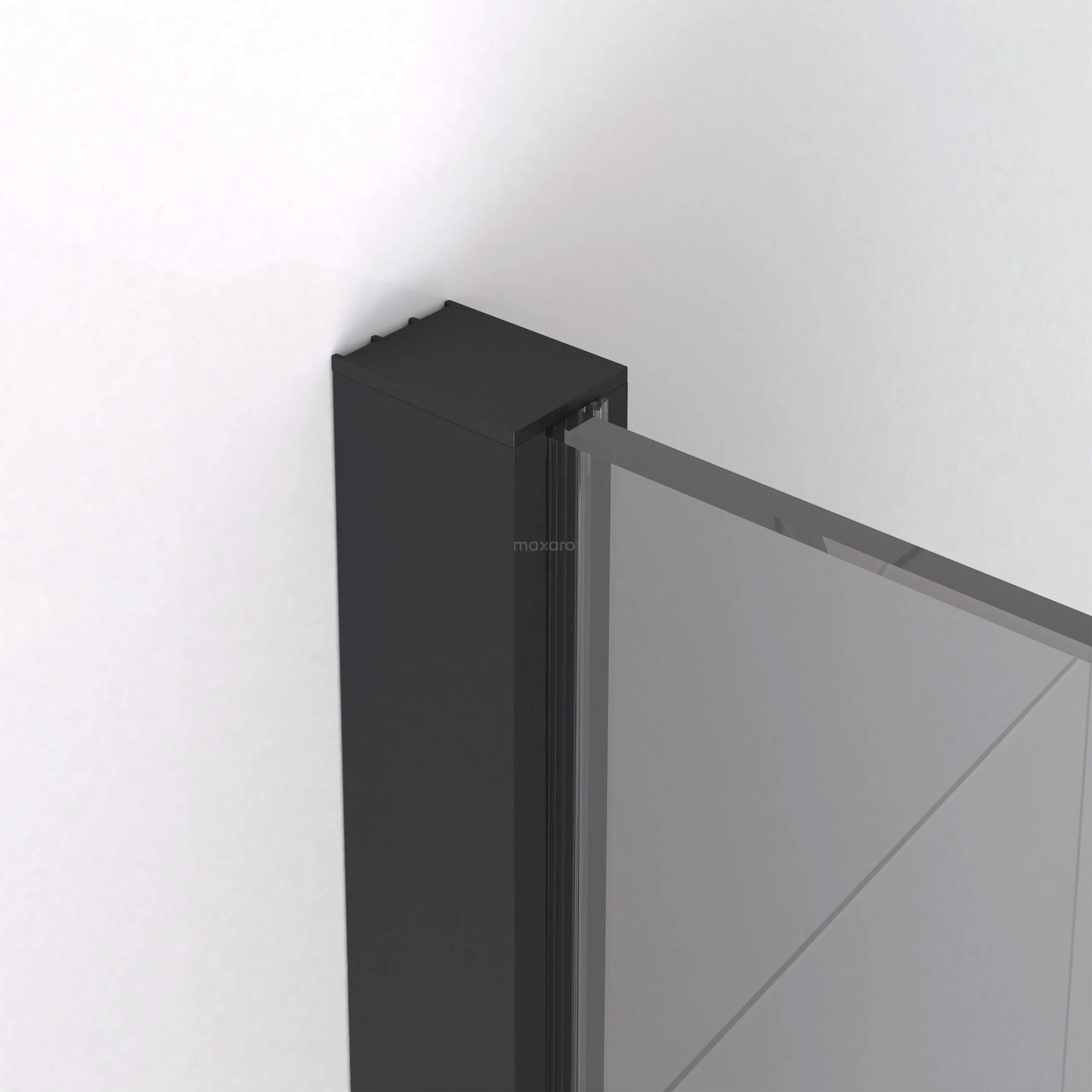 Diamond Douchecabine | 120x100 Cm Mat Zwart Rookglas Draaideur Halfvrijstaande Rechthoek - Afbeelding 2