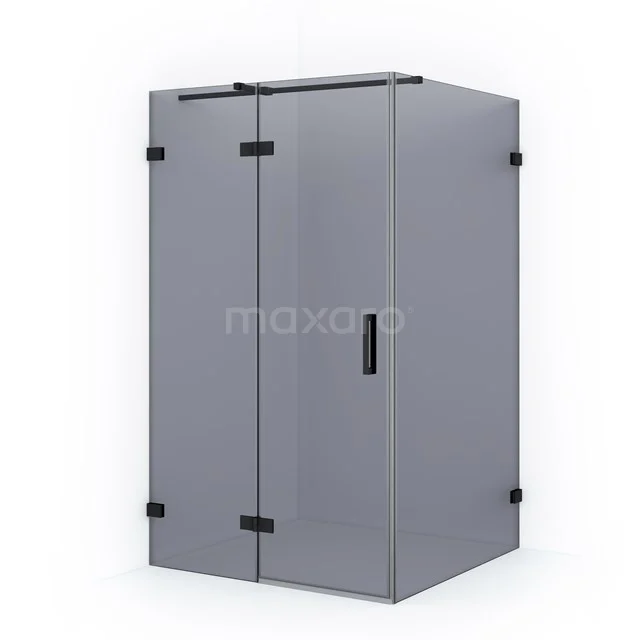 Diamond Douchecabine | 120x100 Cm Mat Zwart Rookglas Draaideur Rechthoek