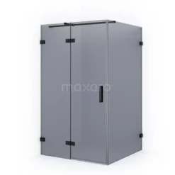 Diamond Douchecabine | 120x120 Cm Mat Zwart Rookglas Draaideur Vierkant