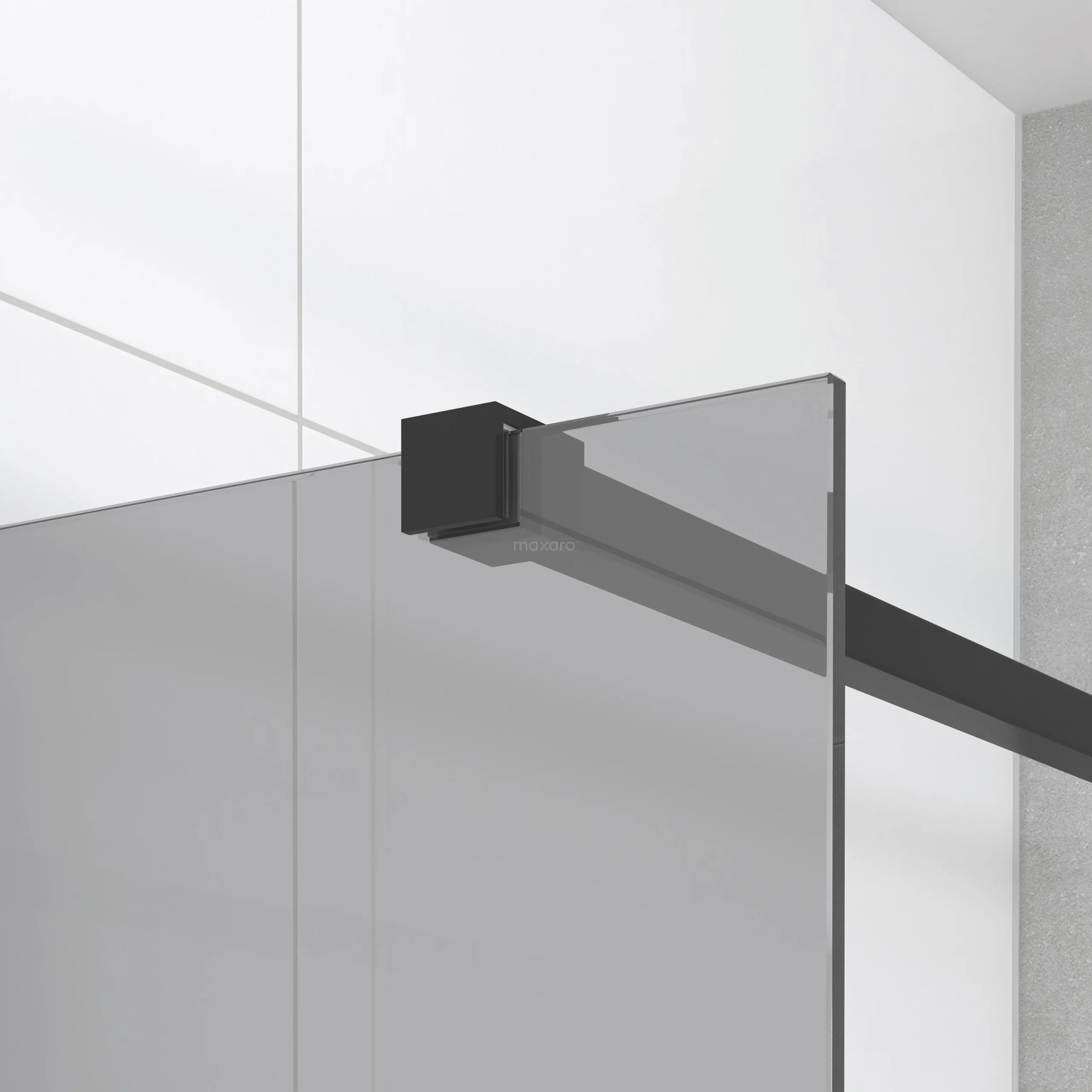 Diamond Douchecabine | 120x120 Cm Mat Zwart Rookglas Draaideur Vierkant - Afbeelding 5