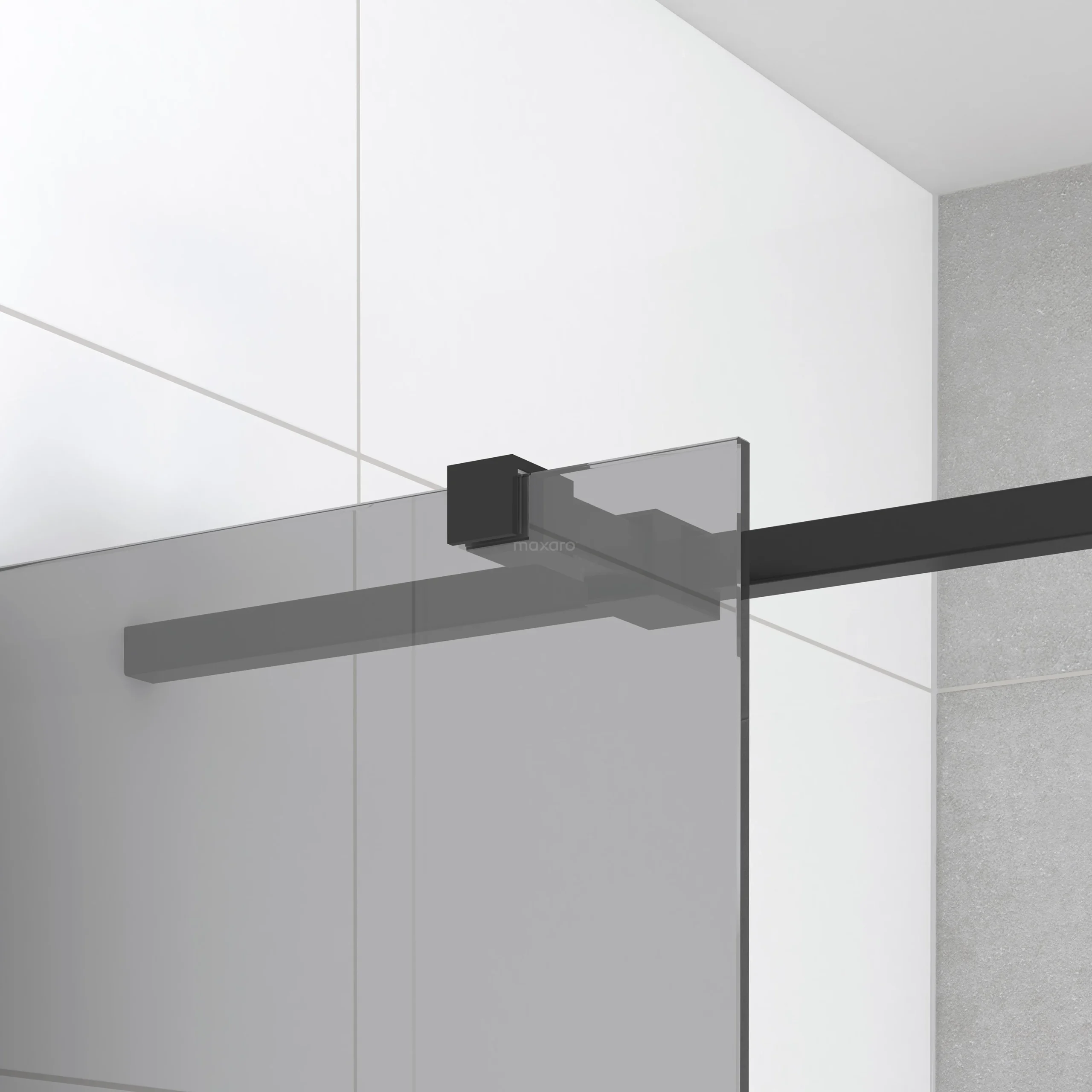 Diamond Douchecabine | 120x120 Cm Mat Zwart Rookglas Draaideur Vierkant - Afbeelding 6