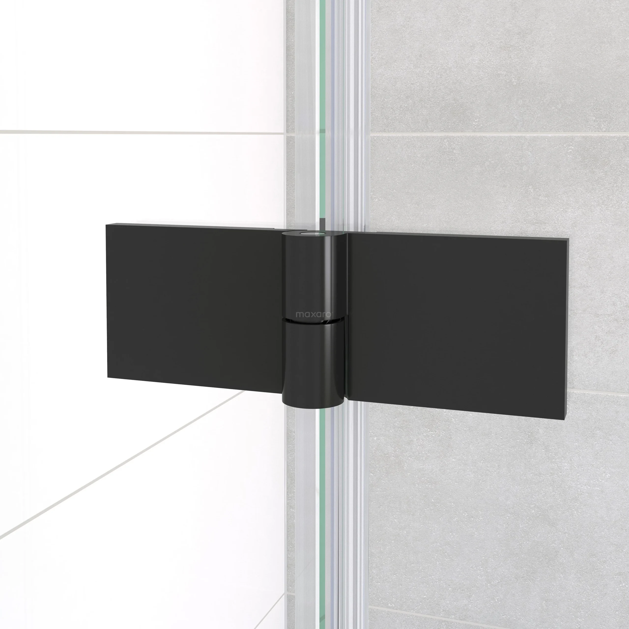 Diamond Douchecabine | 120x90 Cm Mat Zwart Helder Glas Draaideur Rechthoek - Afbeelding 3