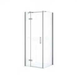 Diamond Douchecabine | 80x80 Cm Chroom Helder Glas Draaideur Vierkant