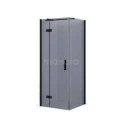 Diamond Douchecabine | 80x80 Cm Mat Zwart Rookglas Draaideur Vierkant