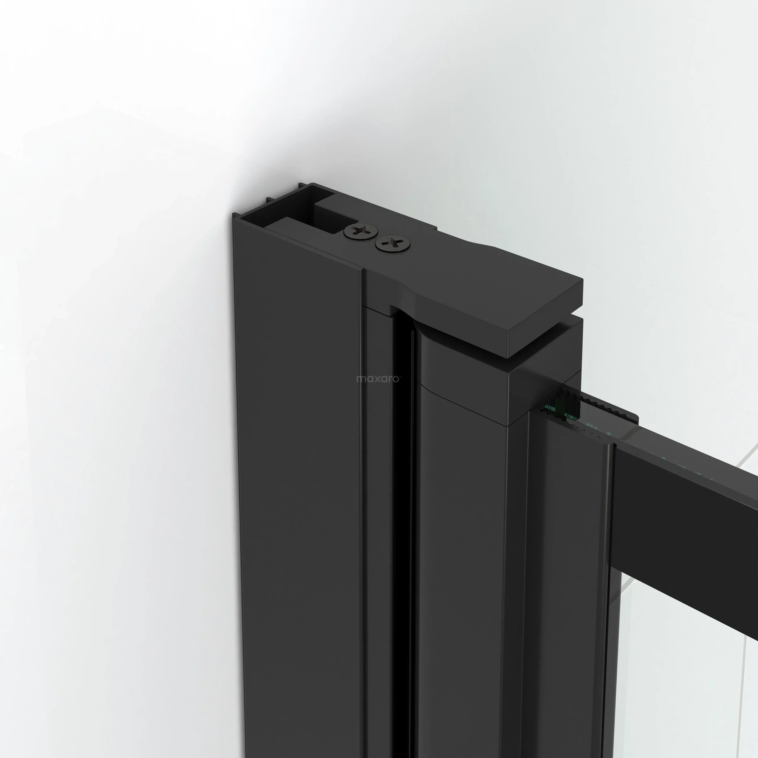 Diamond Douchecabine | 90x60 Cm Mat Zwart Helder Met 4 Zwarte Strepen Draaideur Rechthoek - Afbeelding 3