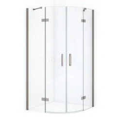 Diamond Douchecabine | 90x90 Cm Rvs Helder Glas Draaideur Kwartrond