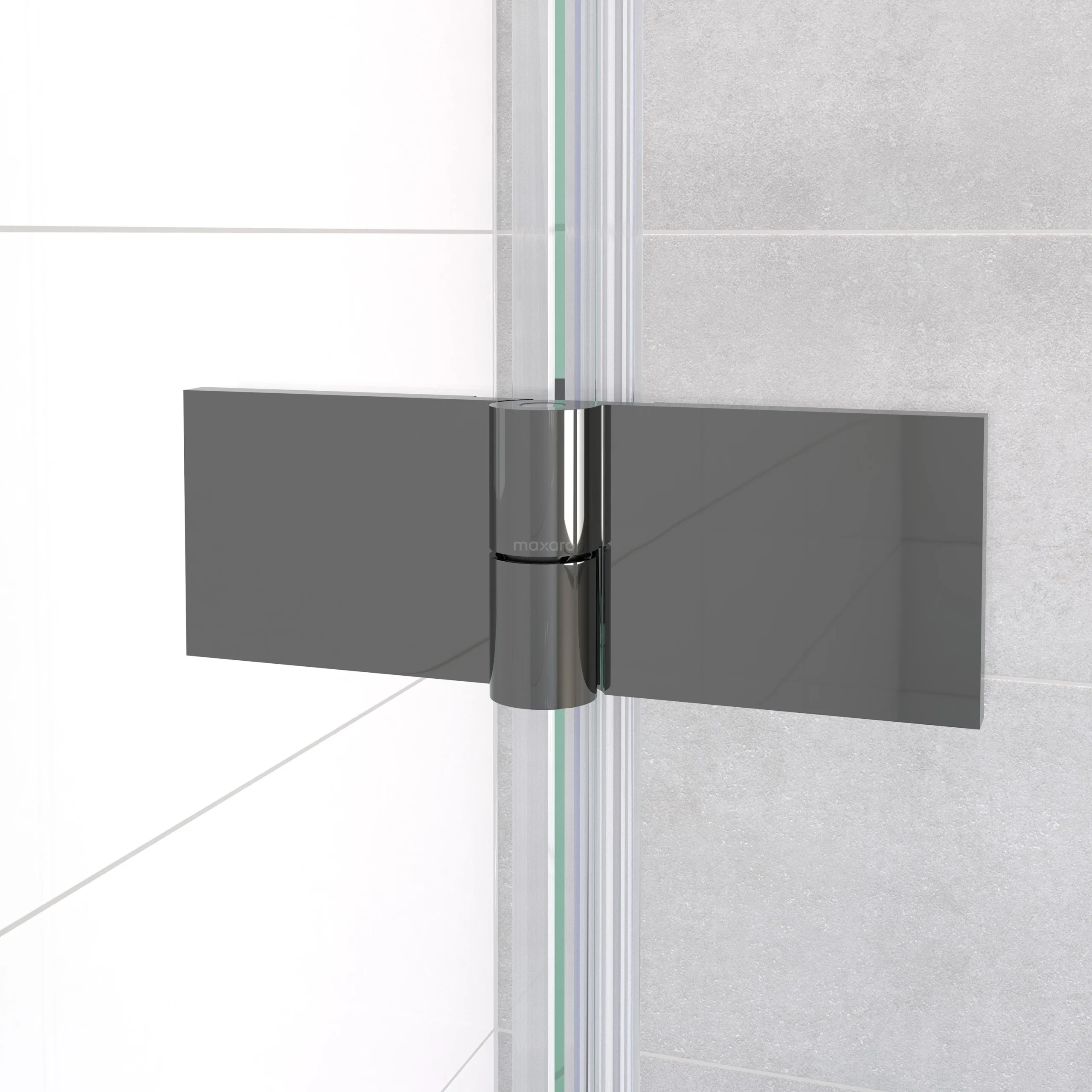 Diamond Douchecabine | 90x90 Cm Zwart Chroom Helder Glas Draaideur Vierkant - Afbeelding 3