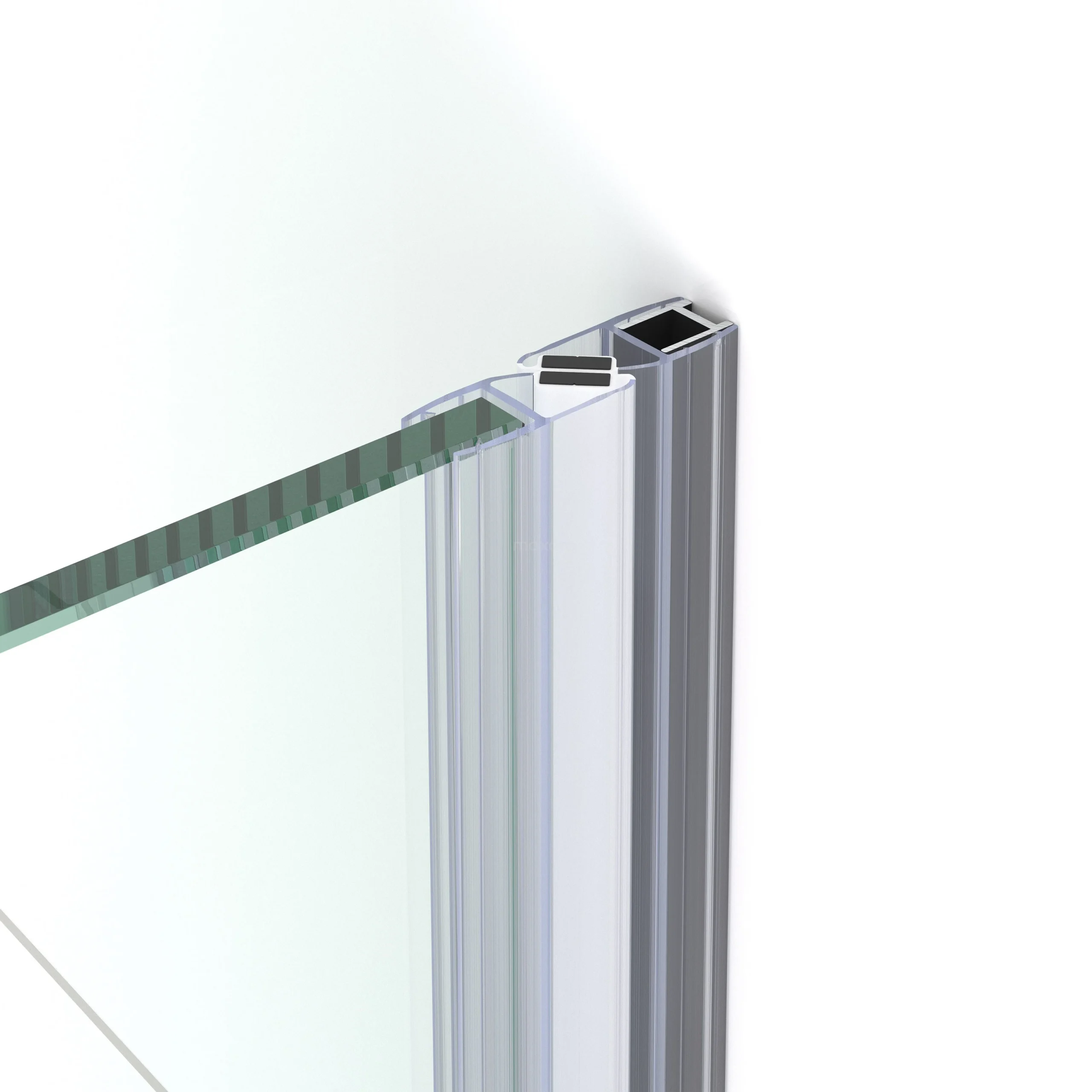 Diamond Douchedeur | 100 Cm Mat Zwart Helder Glas Draaideur - Afbeelding 7