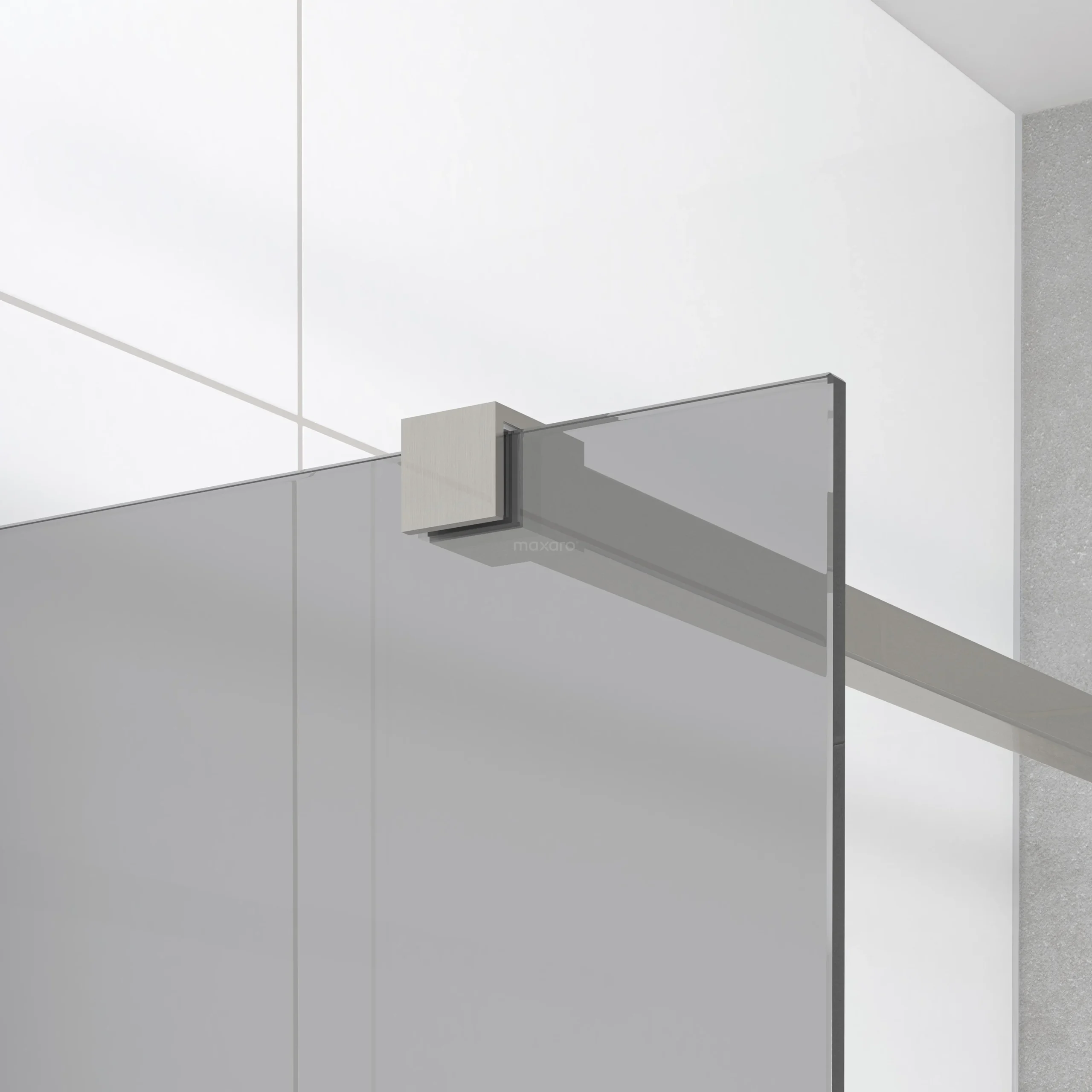 Diamond Douchedeur | 110 Cm Rvs Rookglas Draaideur - Afbeelding 5