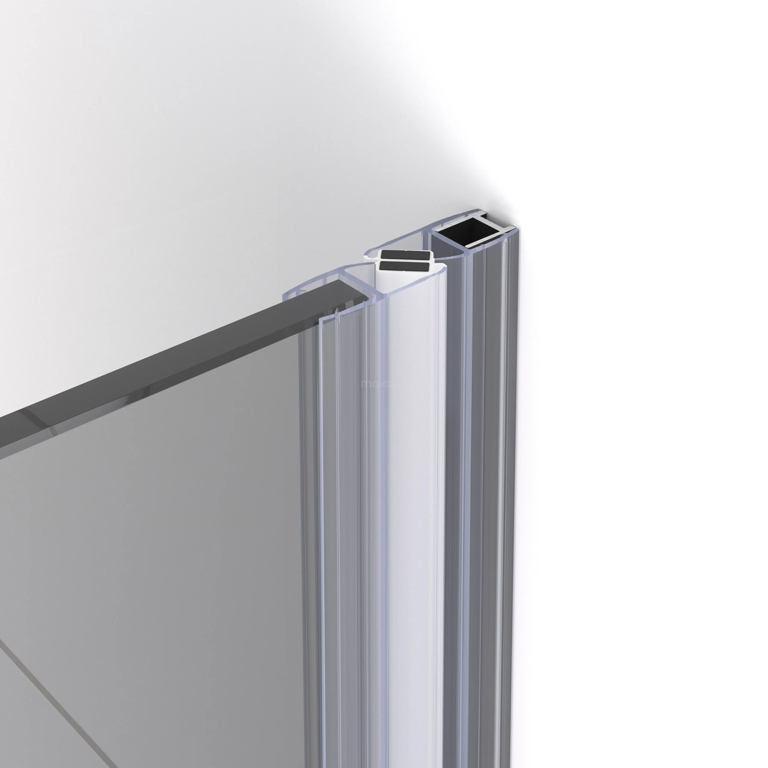 Diamond Douchedeur | 120 Cm Mat Zwart Rookglas Draaideur - Afbeelding 6