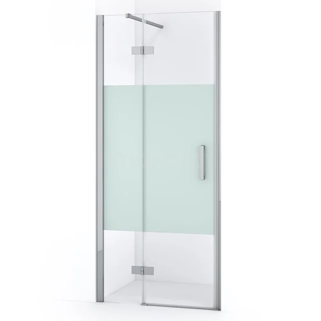 Diamond Douchedeur | 80 Cm Chroom Helder Met Matte Strook Draaideur