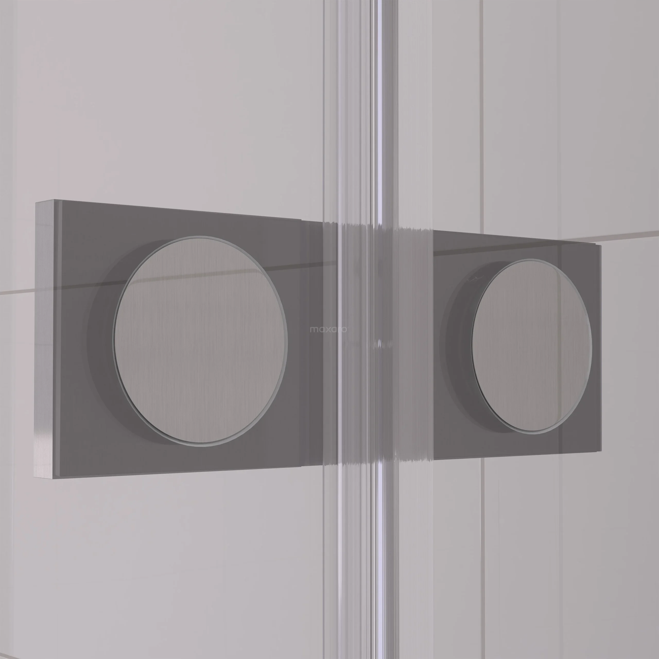 Diamond Douchedeur | 80 Cm Rvs Rookglas Draaideur - Afbeelding 4