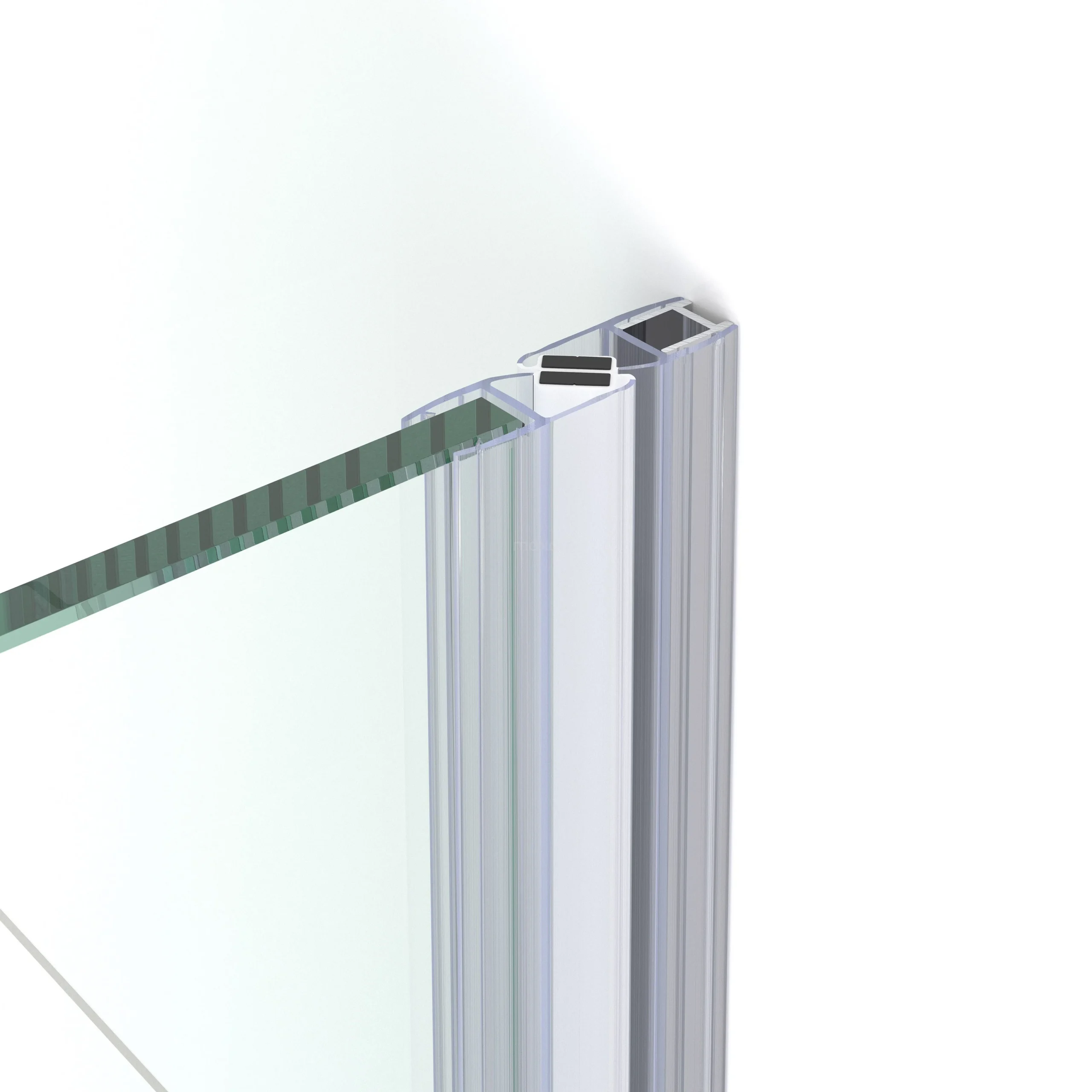 Diamond Douchedeur | 90 Cm Rvs Helder Met Matte Strook Draaideur - Afbeelding 8