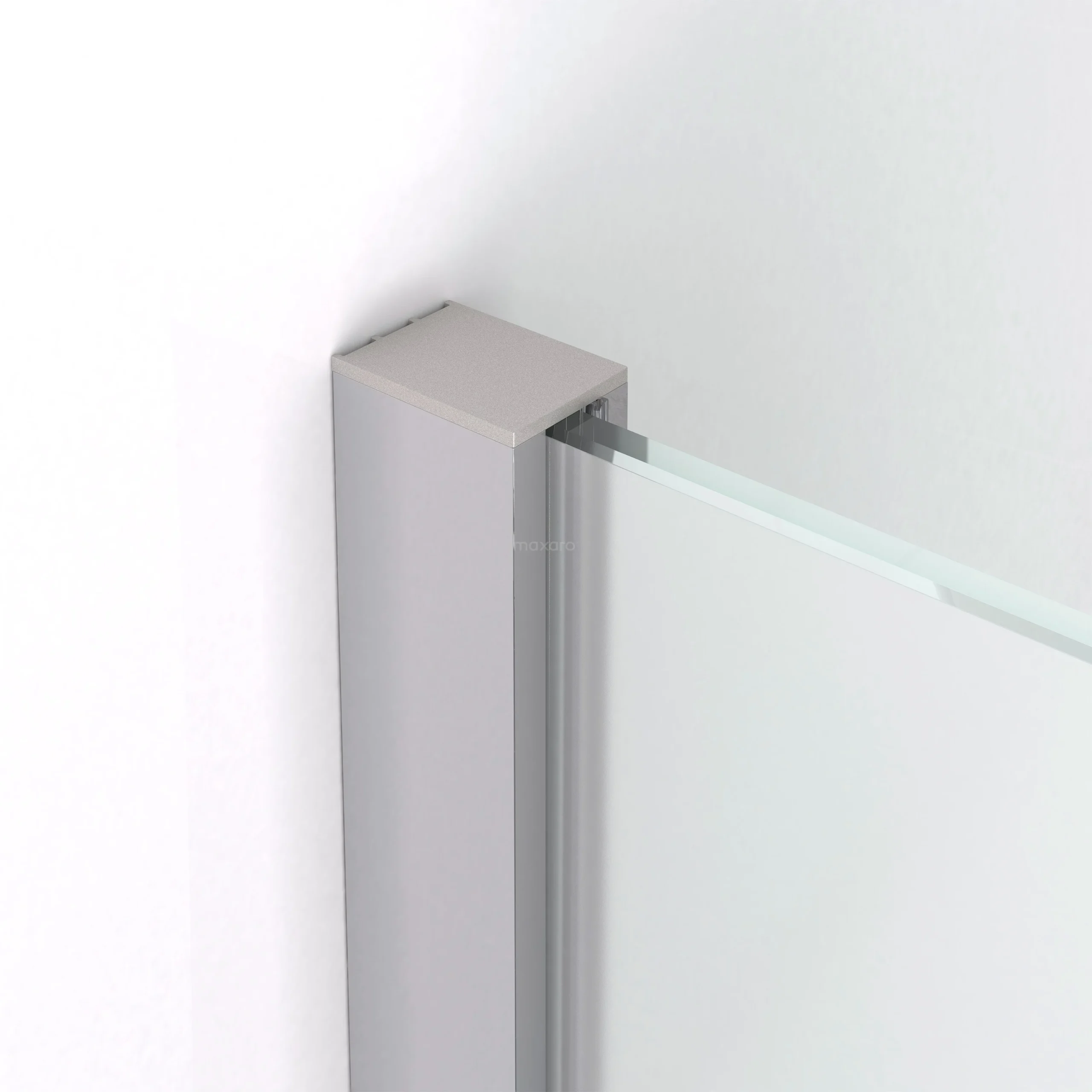 Diamond Inloopdouche | 100 Cm Chroom Matglas Vaste Wand - Afbeelding 2