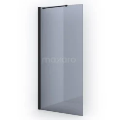Diamond Inloopdouche | 100 Cm Zwart Rookglas Vaste Wand