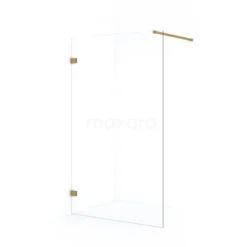 Diamond Inloopdouche | 110 Cm Goud Helder Glas Vaste Wand