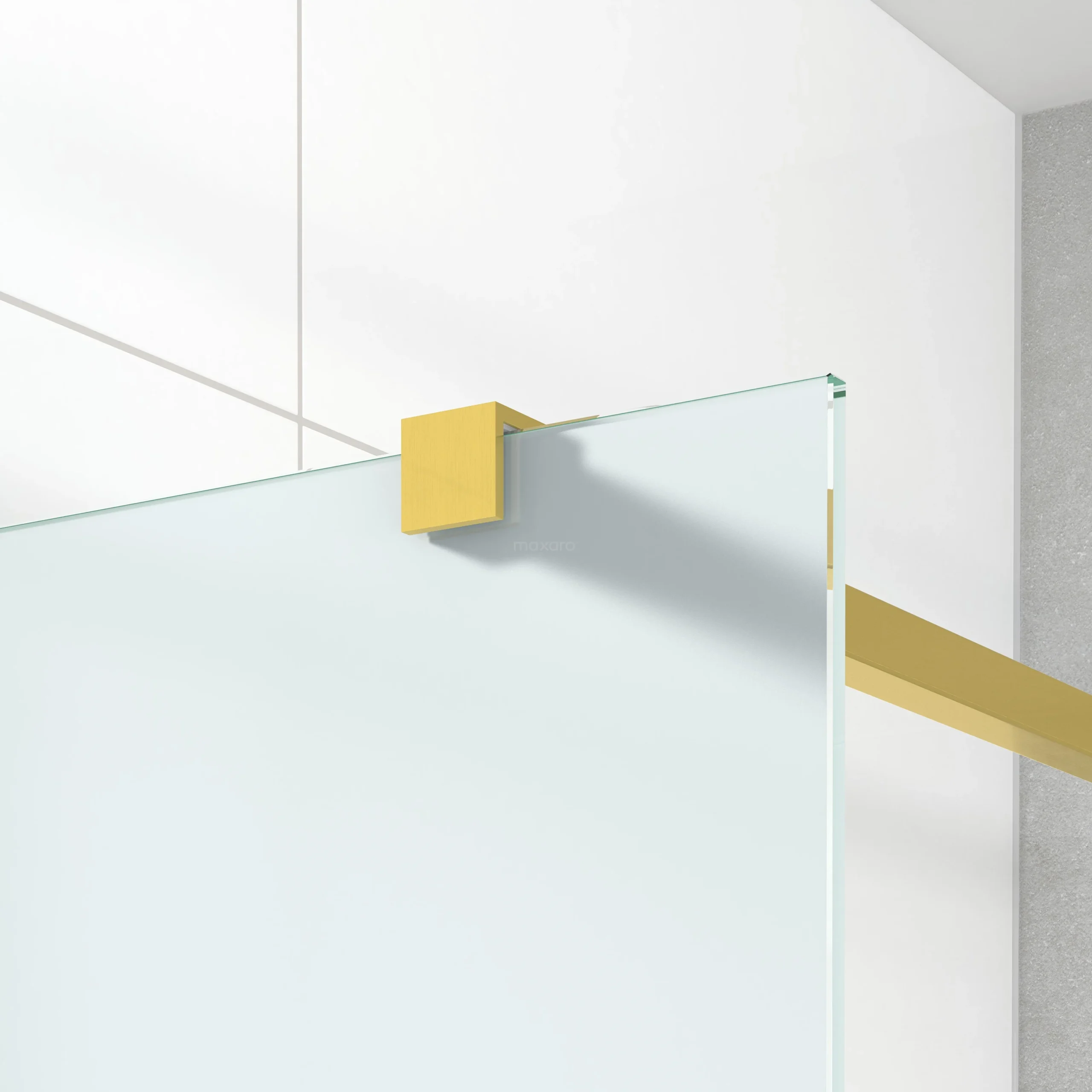 Diamond Inloopdouche | 120 Cm Goud Matglas Vaste Wand - Afbeelding 3