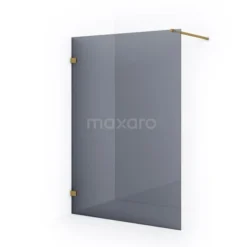Diamond Inloopdouche | 140 Cm Goud Rookglas Vaste Wand