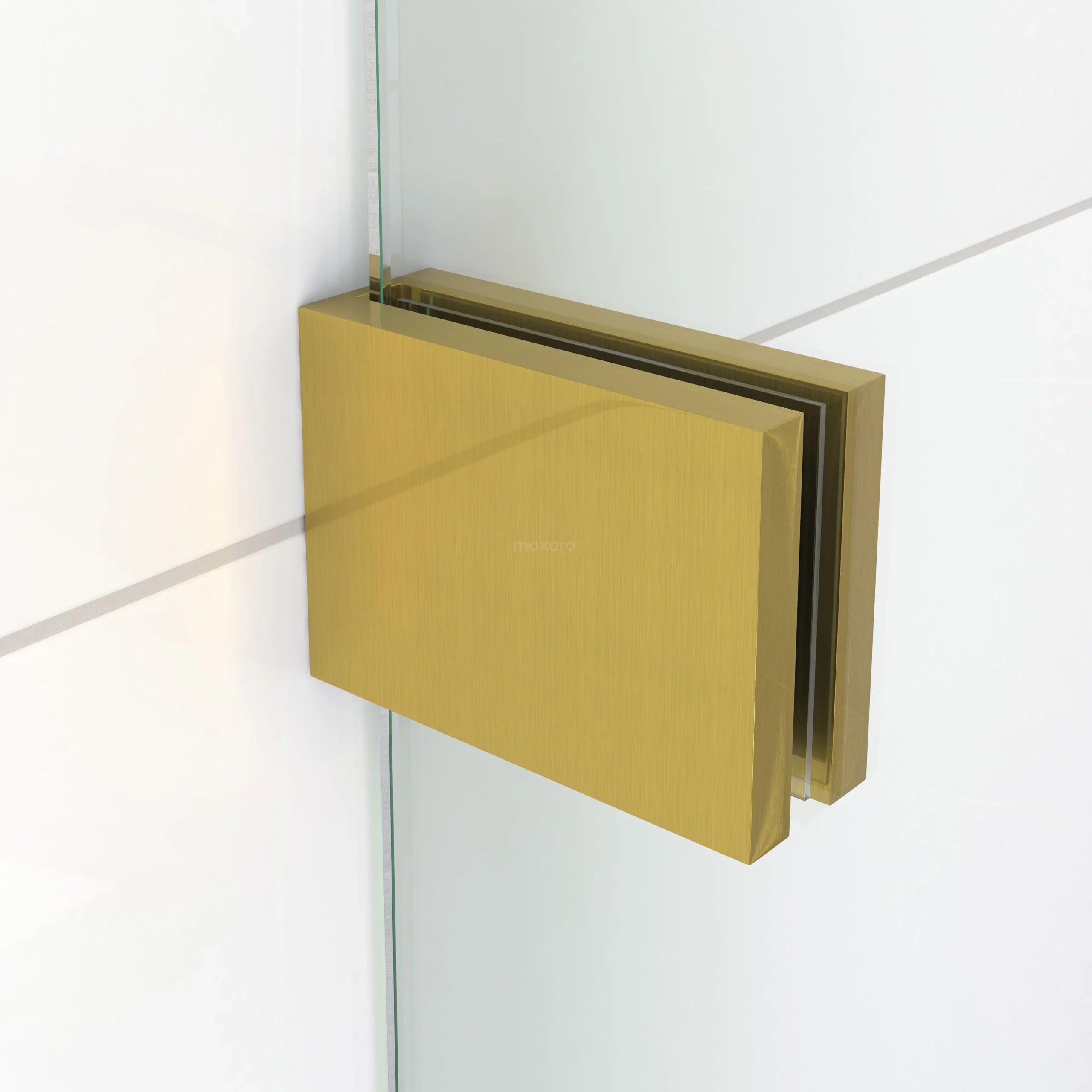 Diamond Inloopdouche | 50 Cm Goud Helder Glas Vaste Wand - Afbeelding 2