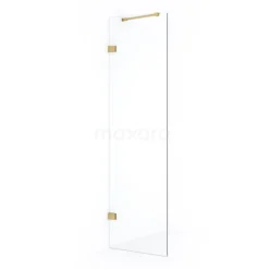 Diamond Inloopdouche | 50 Cm Goud Helder Glas Vaste Wand