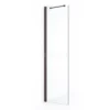 Diamond Inloopdouche | 50 Cm Zwart Metaal Helder Glas Vaste Wand