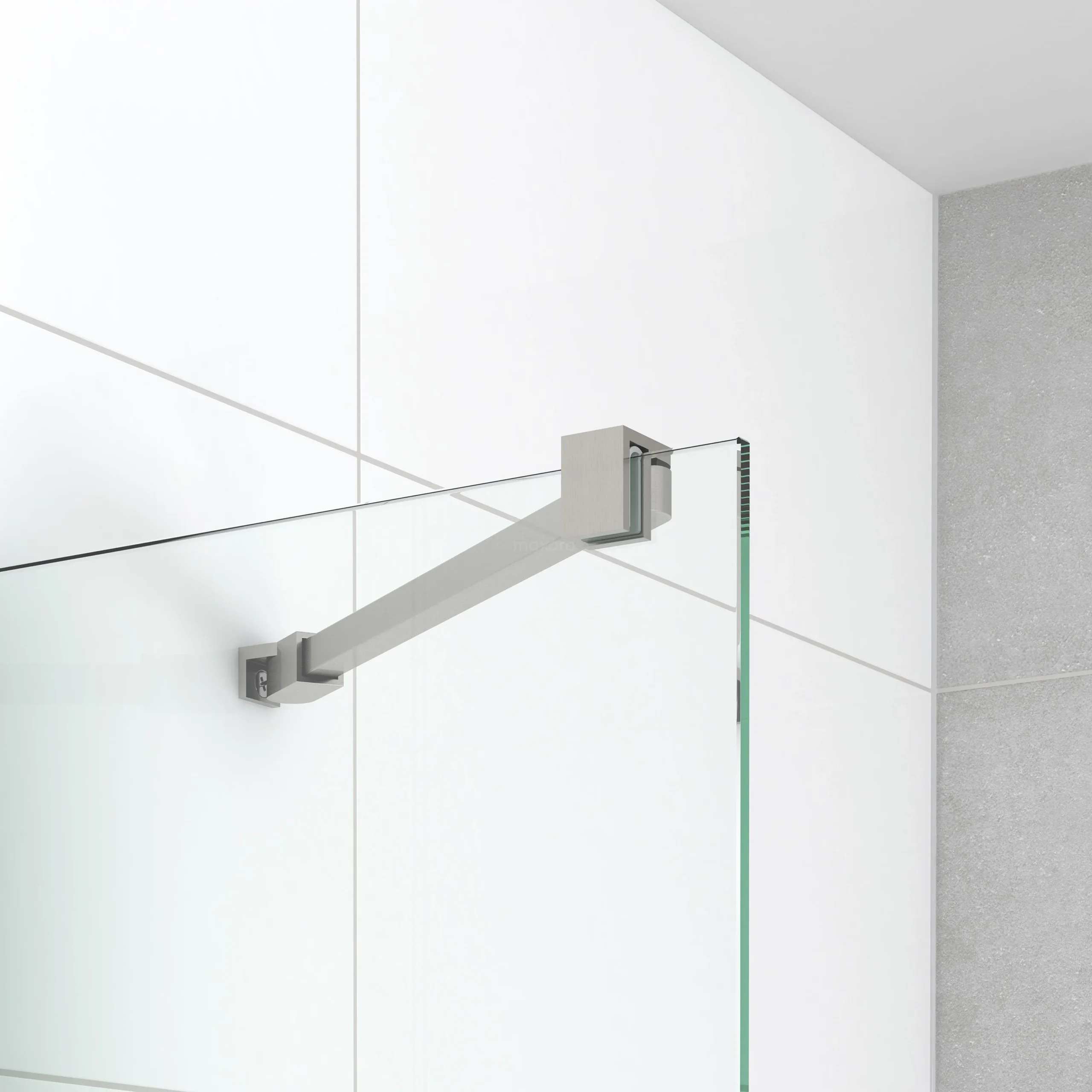 Diamond Inloopdouche | 60 Cm Rvs Helder Glas Vaste Wand - Afbeelding 3