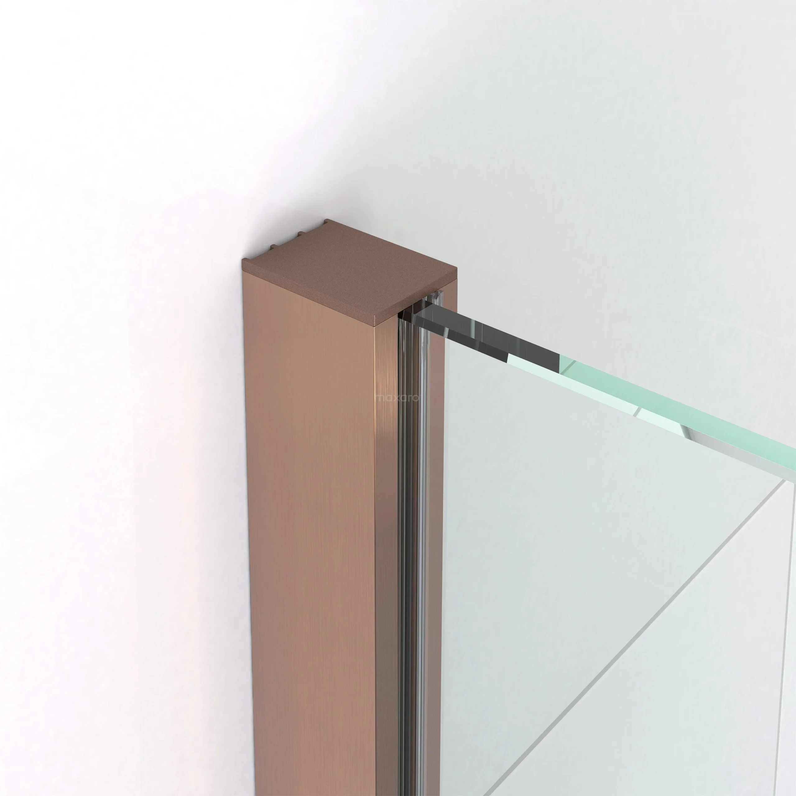 Diamond Inloopdouche | 70 Cm Koper Helder Glas Vaste Wand - Afbeelding 2