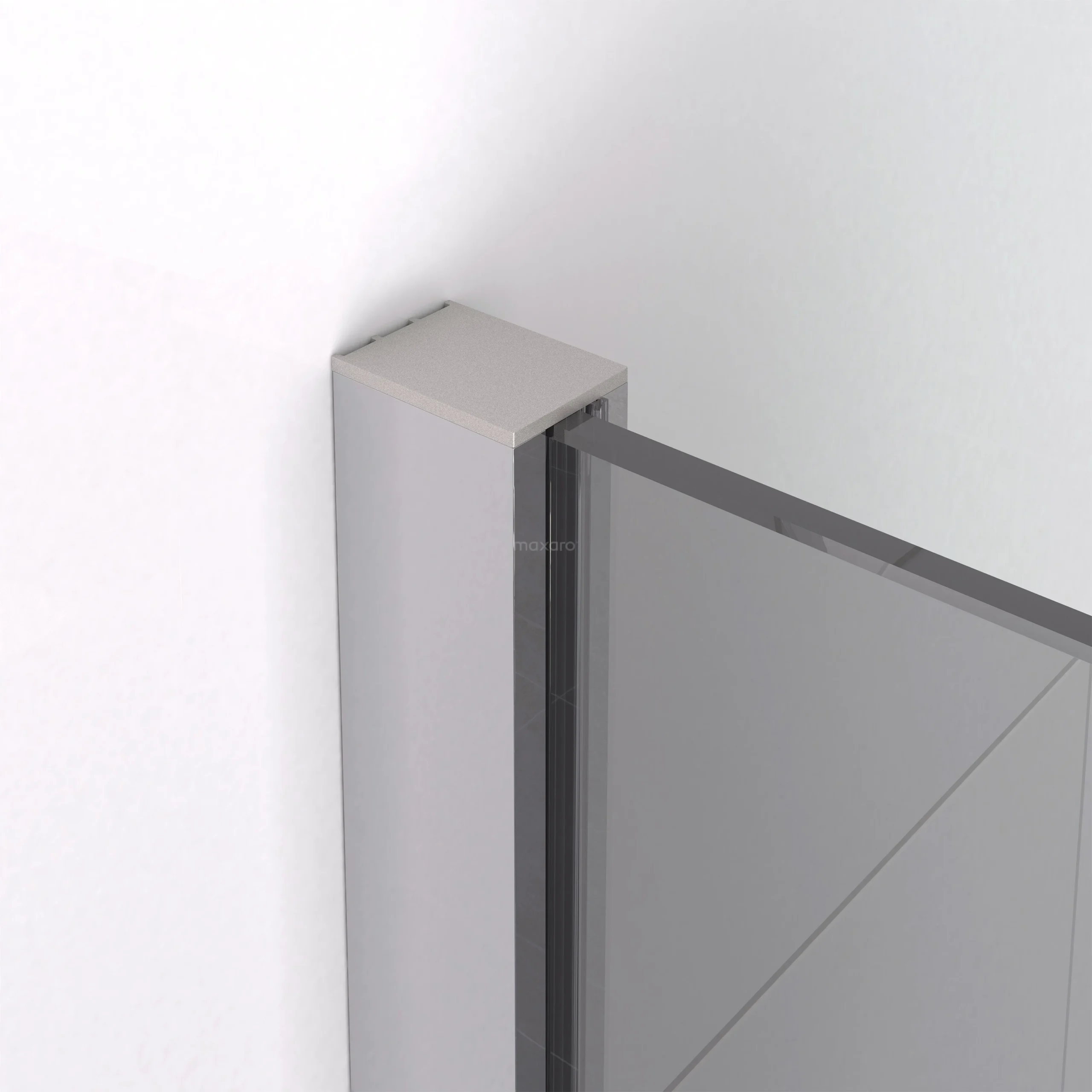 Diamond Inloopdouche | 80 Cm Chroom Rookglas Vaste Wand Met Zijwand - Afbeelding 2