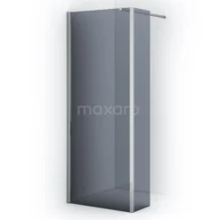 Diamond Inloopdouche | 80 Cm Chroom Rookglas Vaste Wand Met Zijwand