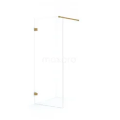 Diamond Inloopdouche | 80 Cm Goud Helder Glas Vaste Wand